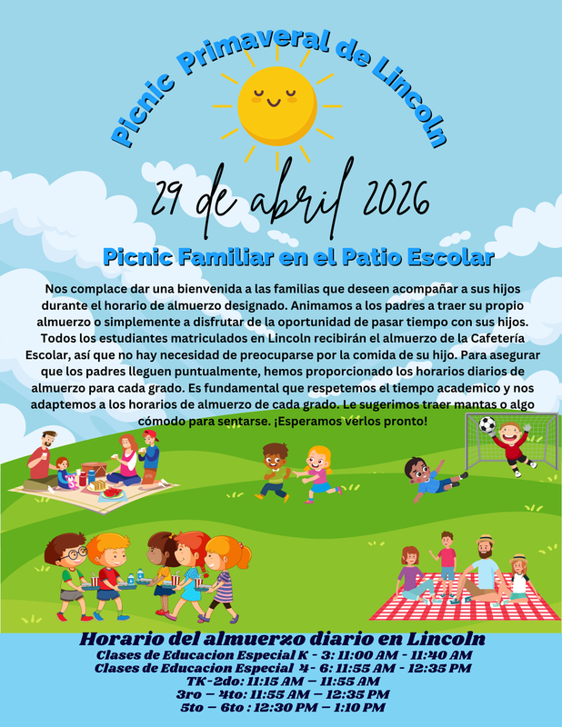 Family Spring Picnic on the Playground