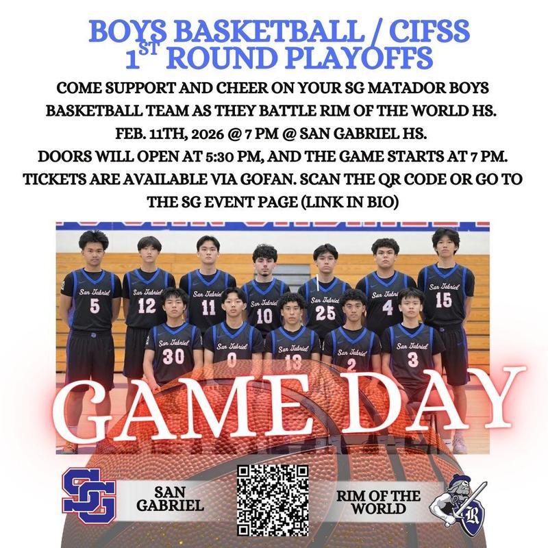 Boys Basketball CIF 1st Round Playoff Game Featured Photo