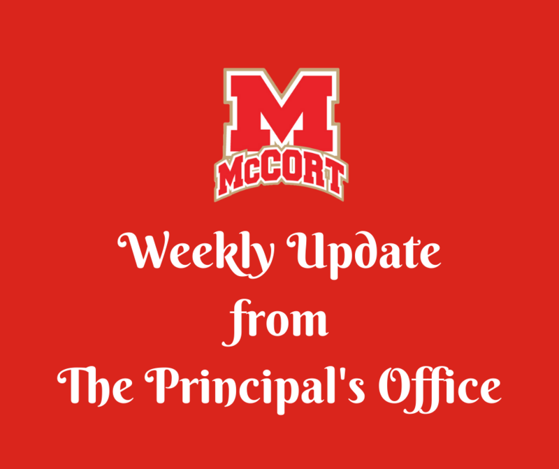 Weekly Update from the Principal's Office