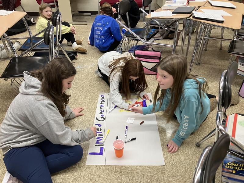 Seventh graders tackle the U.S. Constitution