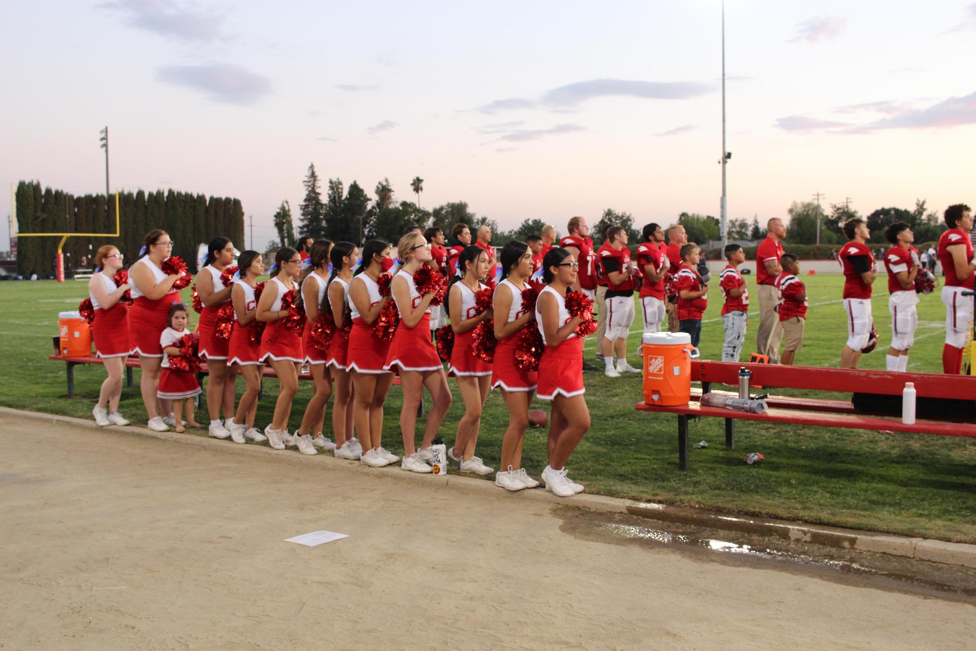 Students enjoying the football game against hoover
