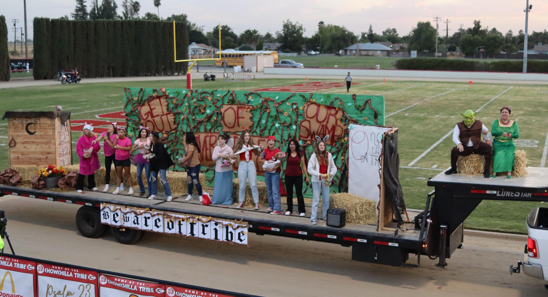 students, staff, and community members enjoying Friday night at the football game