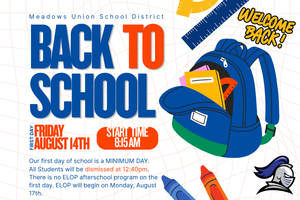 Back to School First Day August 14th