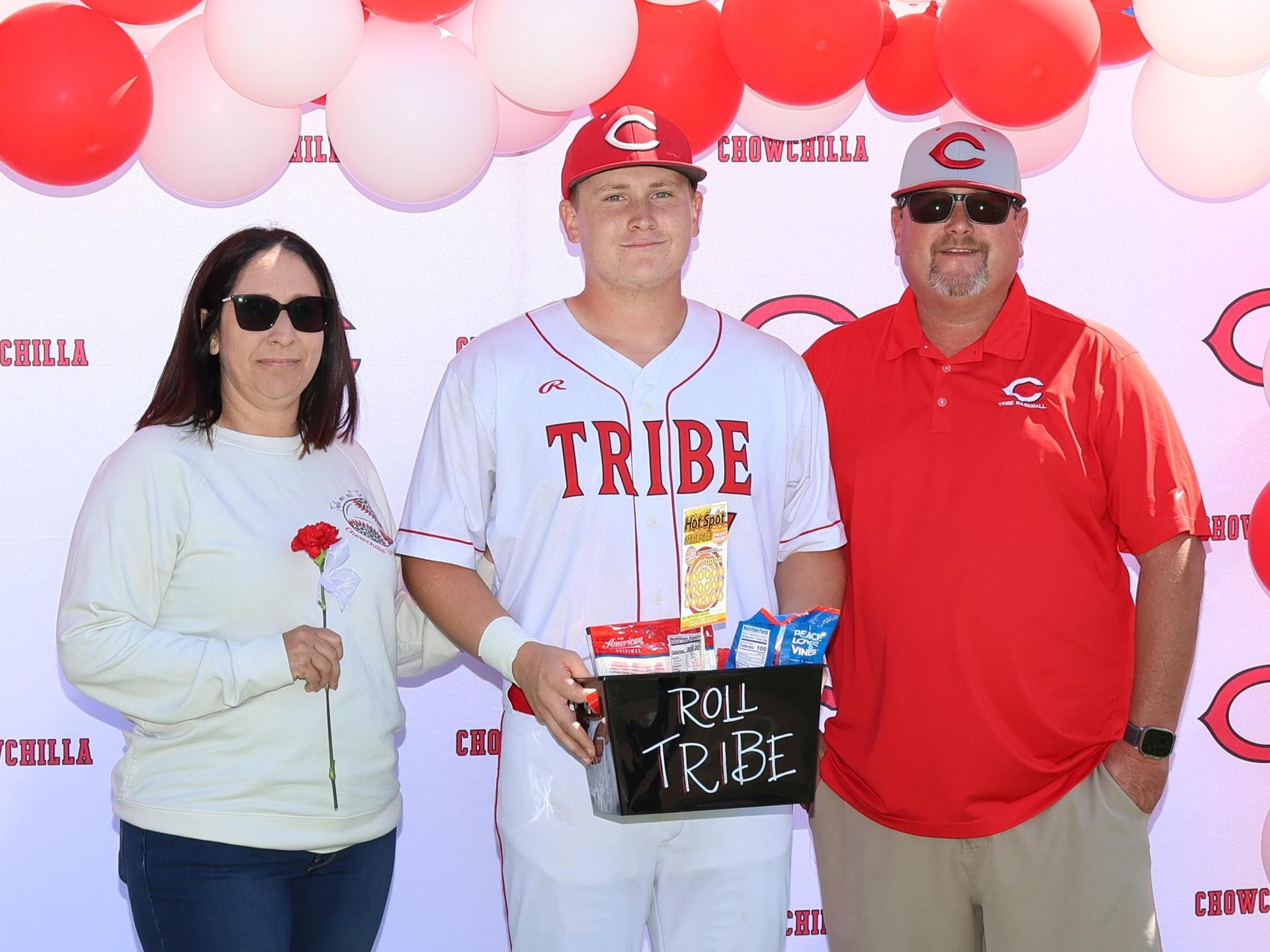 senior baseball players and their escorts
