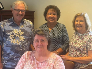 Marilyn James (seated), Kevin McCormick, Lynda Luna, and Patti Strait.png