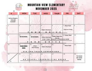 PTO NOVEMBER CALENDAR