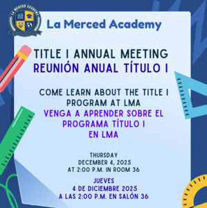 Title 1 Annual Meeting Flyer