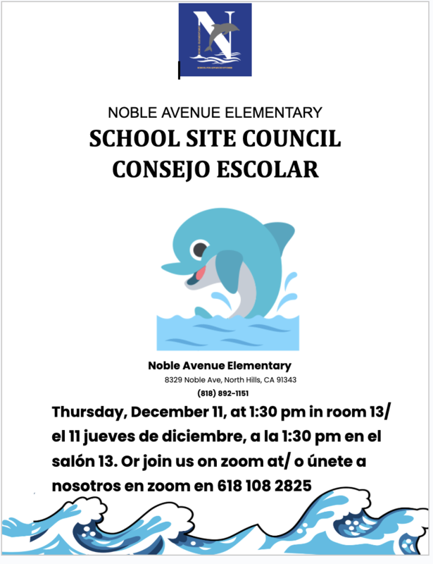 School Site Council (SSC) Meeting/Reunión del Consejo Plantel Escolar