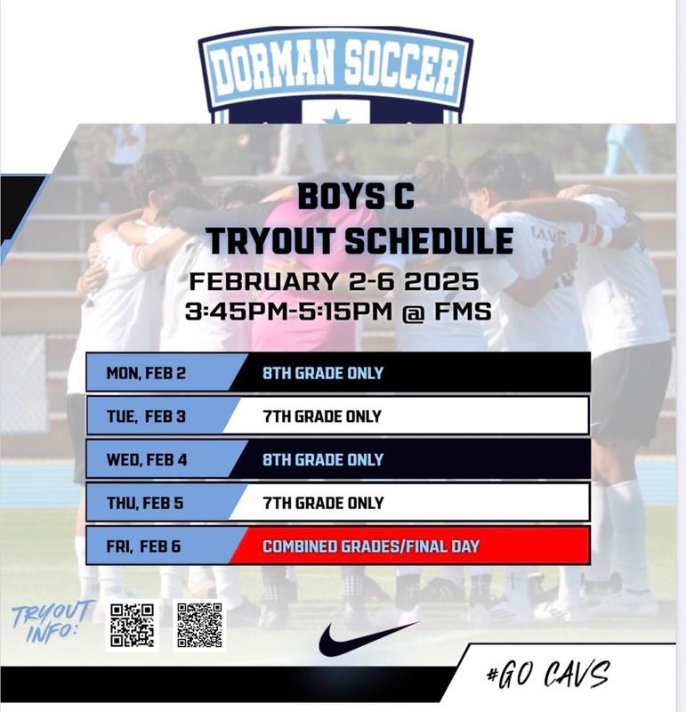 Boys C Team Soccer Tryouts