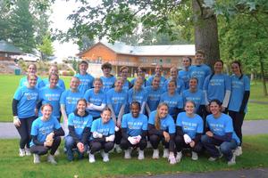 TKHS Student Council members pose for a photo at Camp Algonquin.