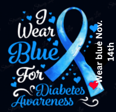Wear blue for Diabetes Awareness/Vístete de azul para la concientización sobre la diabetes Thumbnail Image