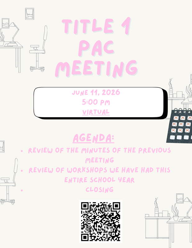 Title 1 Meeting English flyer