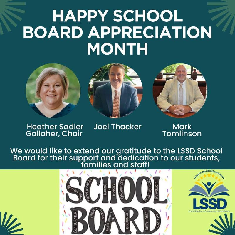 3 individual photos of board members, text thanking them