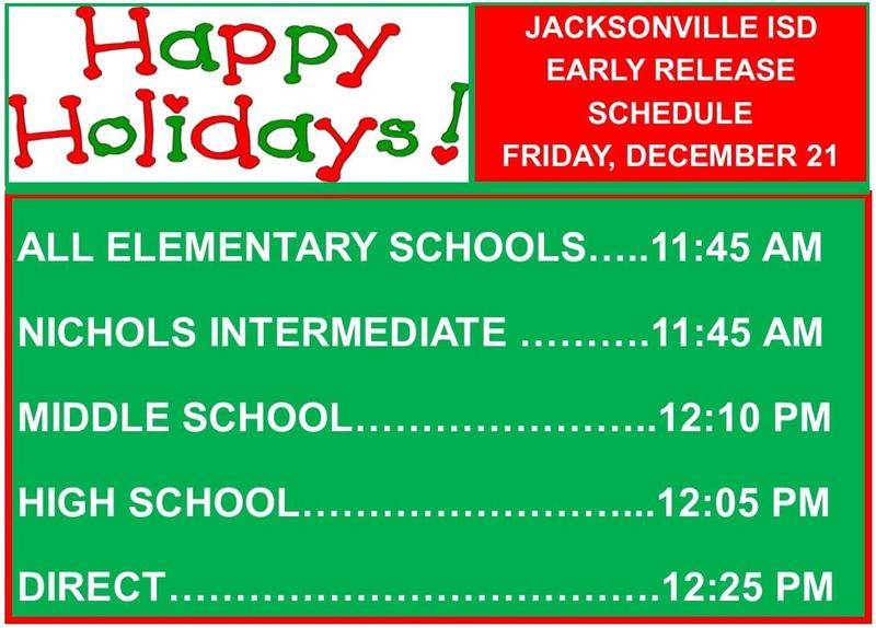 early release times for all campuses