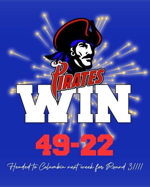 Way to go Pirates!!! See you in Columbia next week for Round 3!!