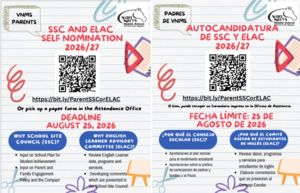 Van Nuys Middle School SSC and ELAC Parent Self-Nomination