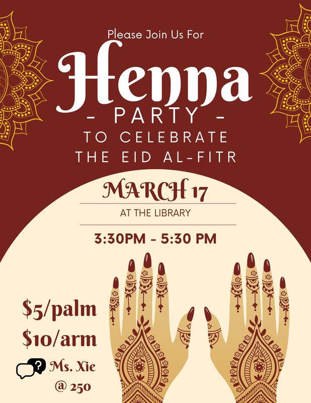Henna Tattoo Party Flyer