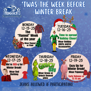 Week before winter break daily activities students can participate in