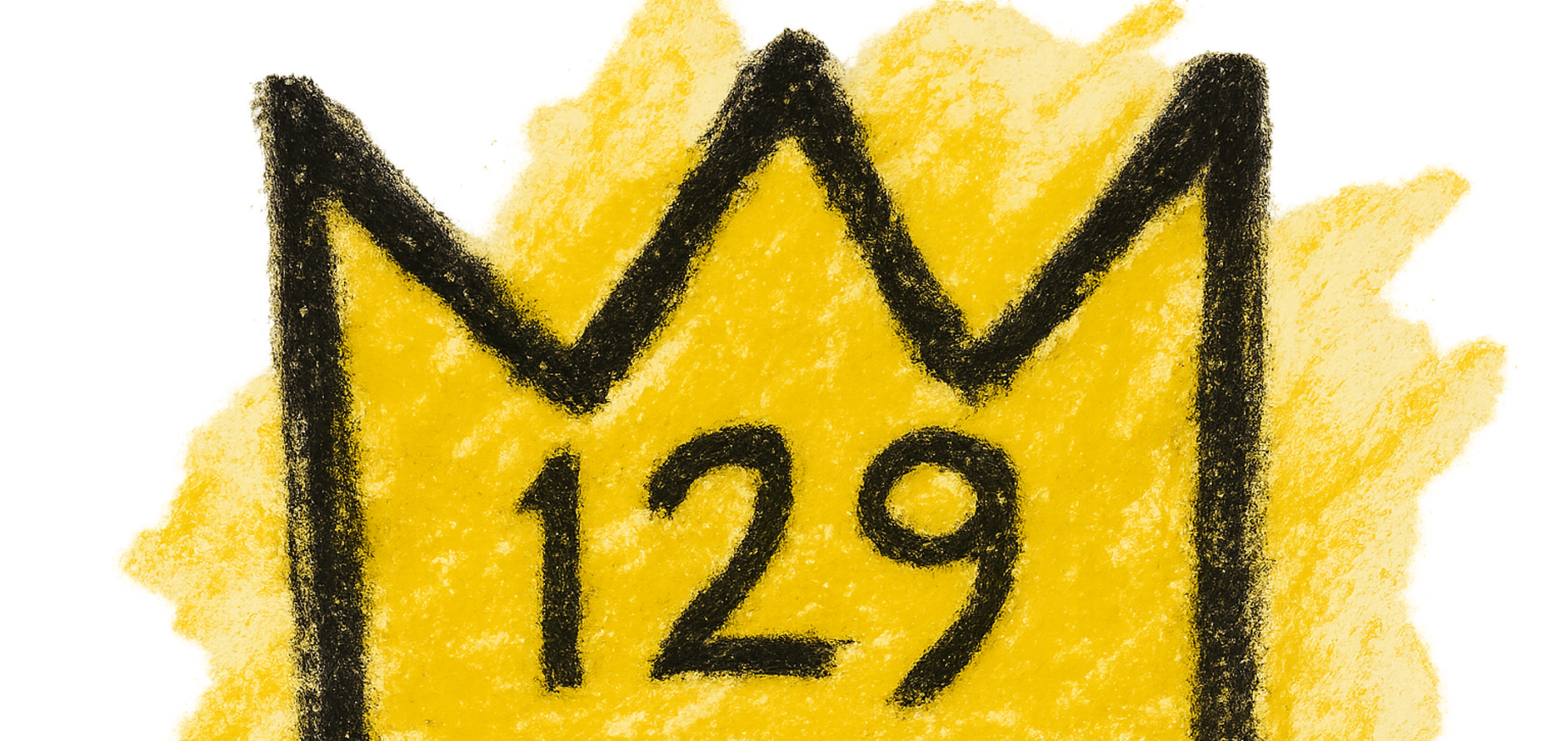 129 written inside of crown crawing