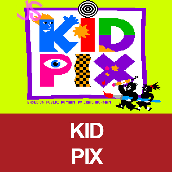 Multcolored logo for Kid Pix