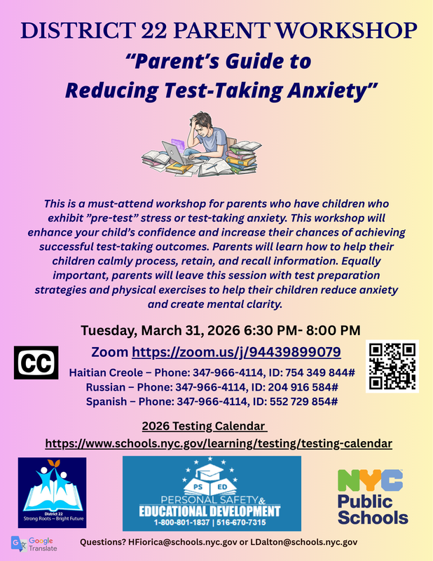 District 22 Parent Workshop