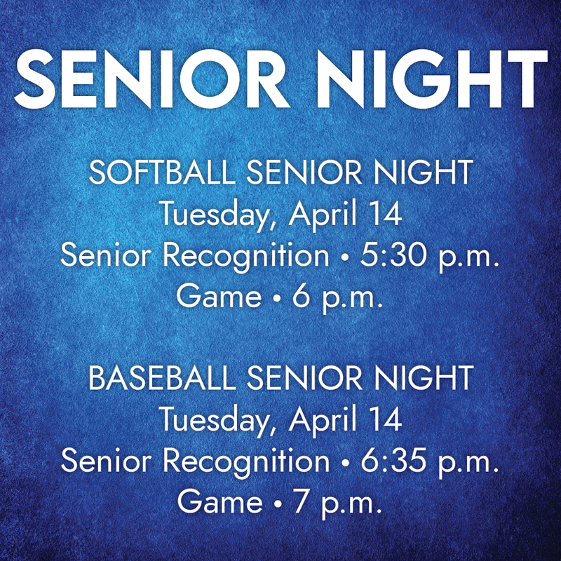 Senior Night - Softball & Baseball