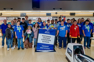 Frenship Unified Sports National Champion School Banner presentation.
