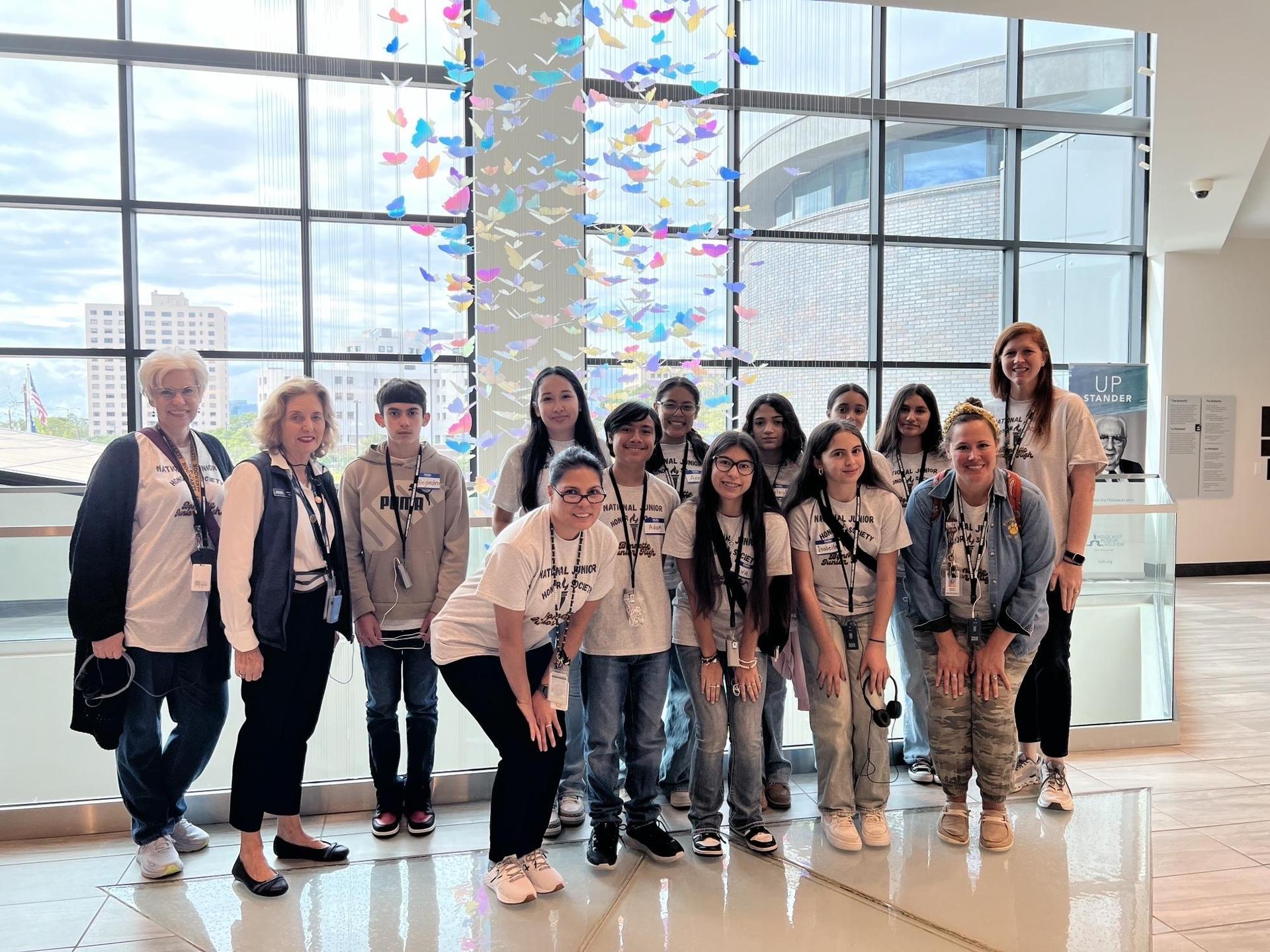 a group of people posing for a picture