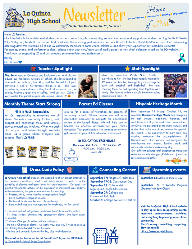 Newsletter Version 3  September 14 - September 25 Featured Photo