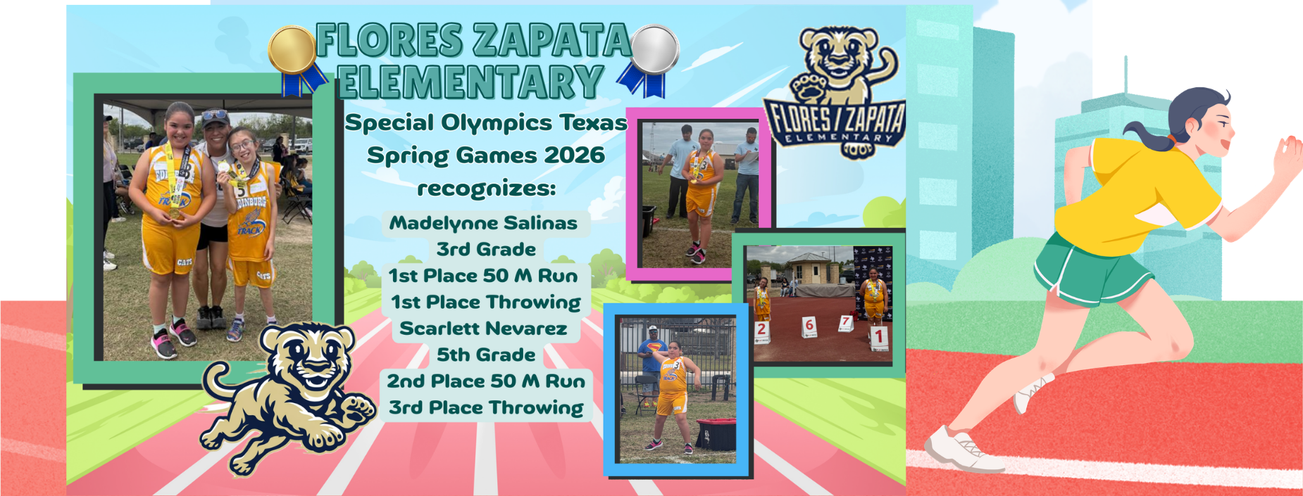 Flores/Zapata Elementary Special Olympics Texas Banner