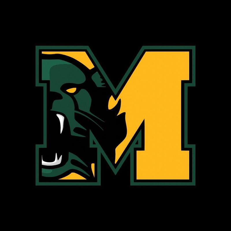 Gold M with Green Bearcat Head