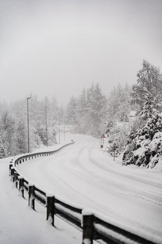 snowy road