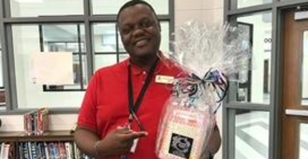 Teacher with Teacher Appreciation gift
