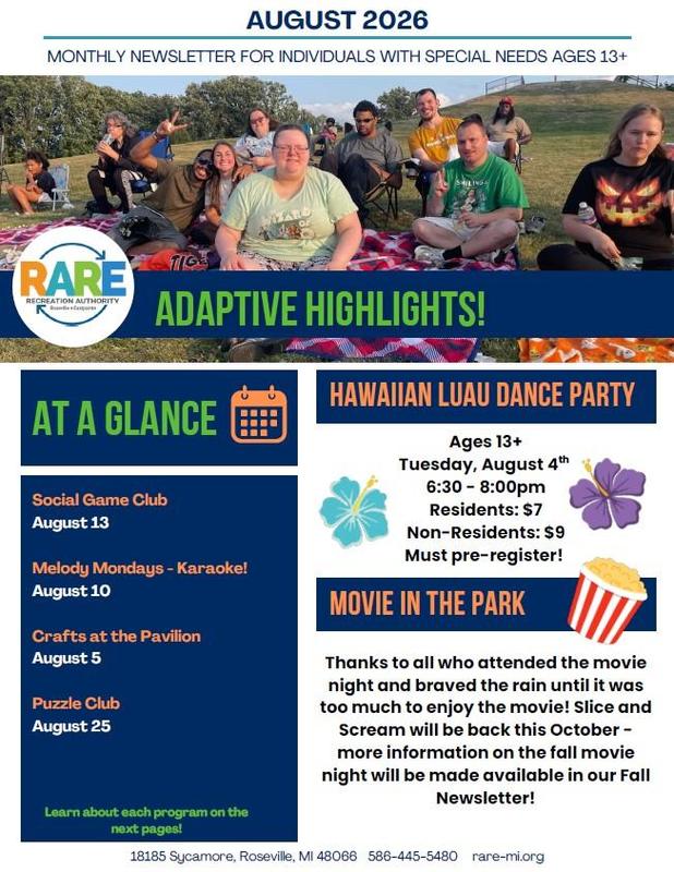 Adaptive Highlights ~ August 2026 Featured Photo