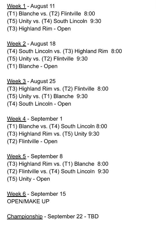 Jr. Pro Schedule 2018- 2019