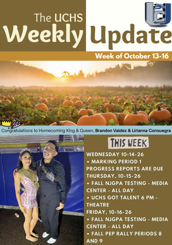 The UCHS Weekly Update: October 13-16, 2026