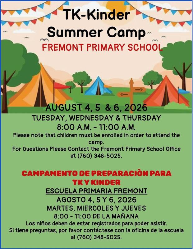 TK- Kinder Camp / Campamento de Preparacion para TK Y Kinder