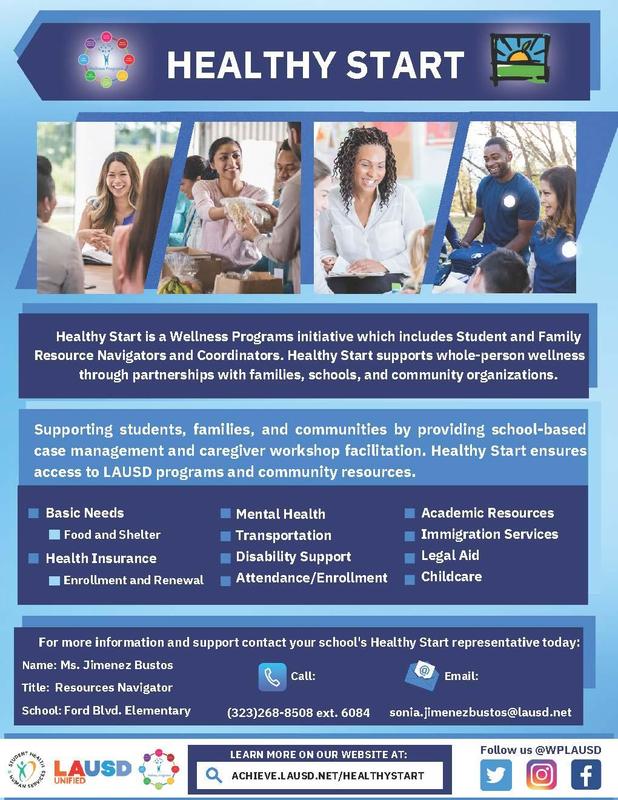 healthy start flyer for our community