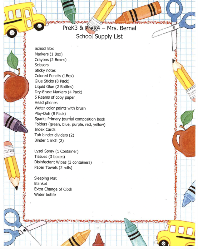 School Supply Lists Featured Photo