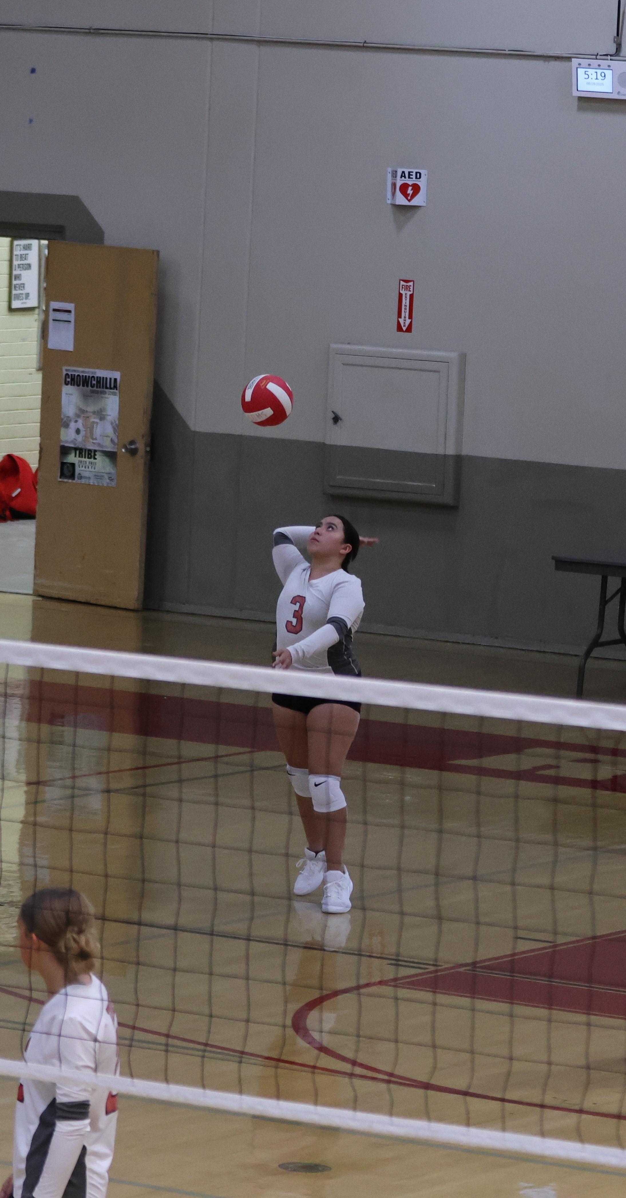 junior varsity girls playing volleyball 106