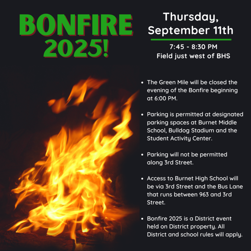 Bonfire Reminders 9/11/25