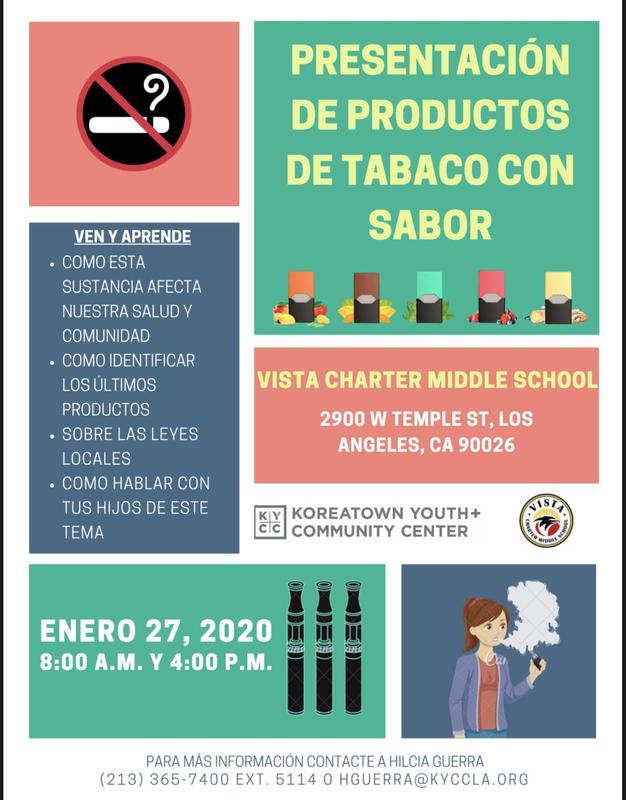 presentaciõn de productos de tabaco con sabor flyer