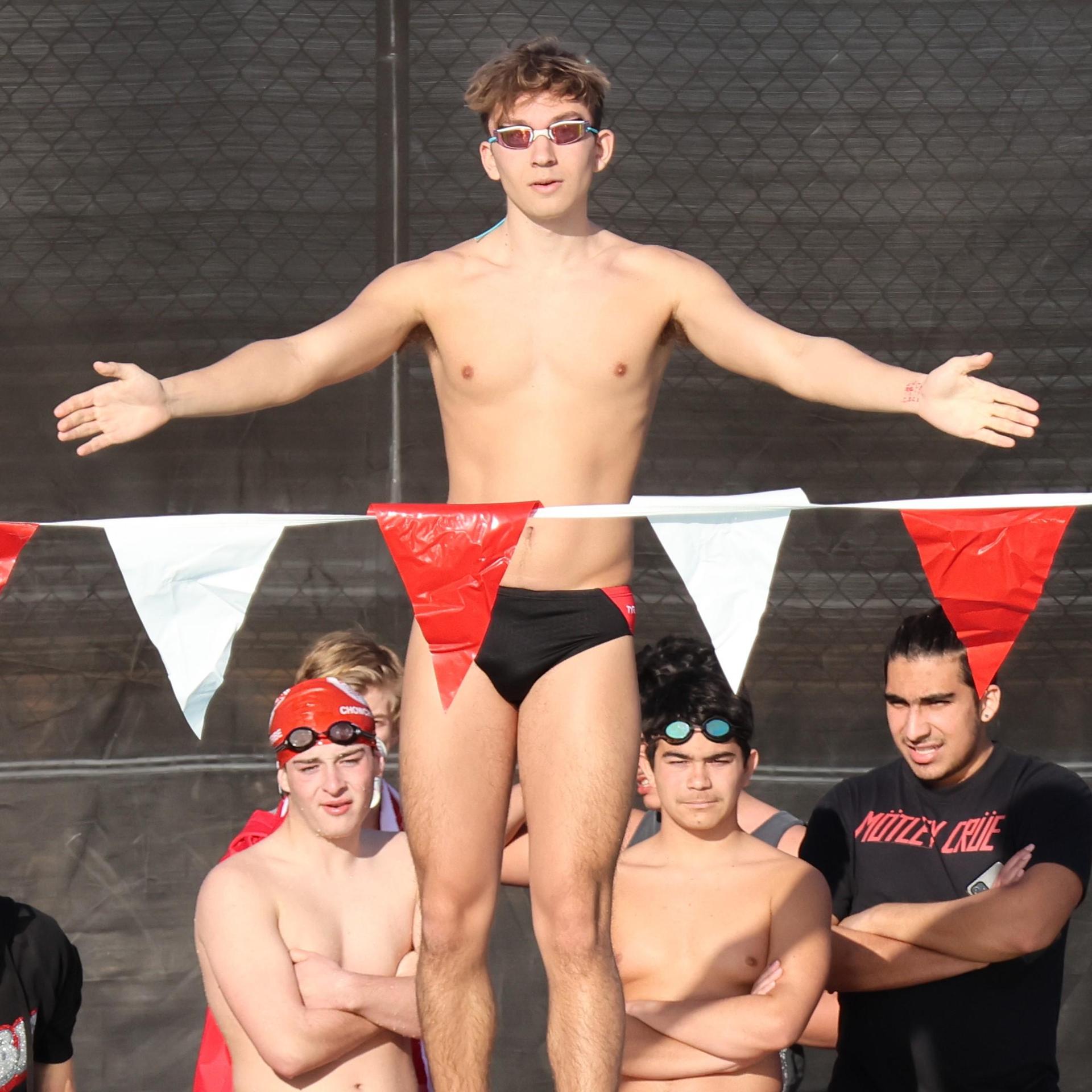 Everett Dunn swimming