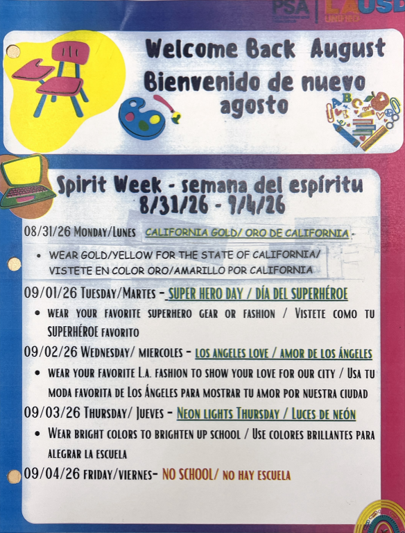 Spirit Dress Up Days