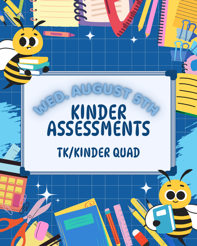 Incoming Kindergarten Assessments-Wed., August 5th Thumbnail Image