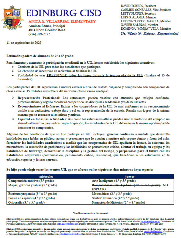 uil recruitment - spanish