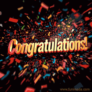 Animated Congratulations graphic image file