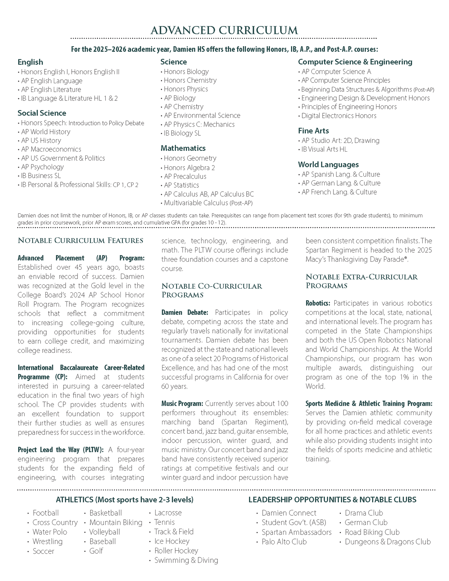 School Profile page 2