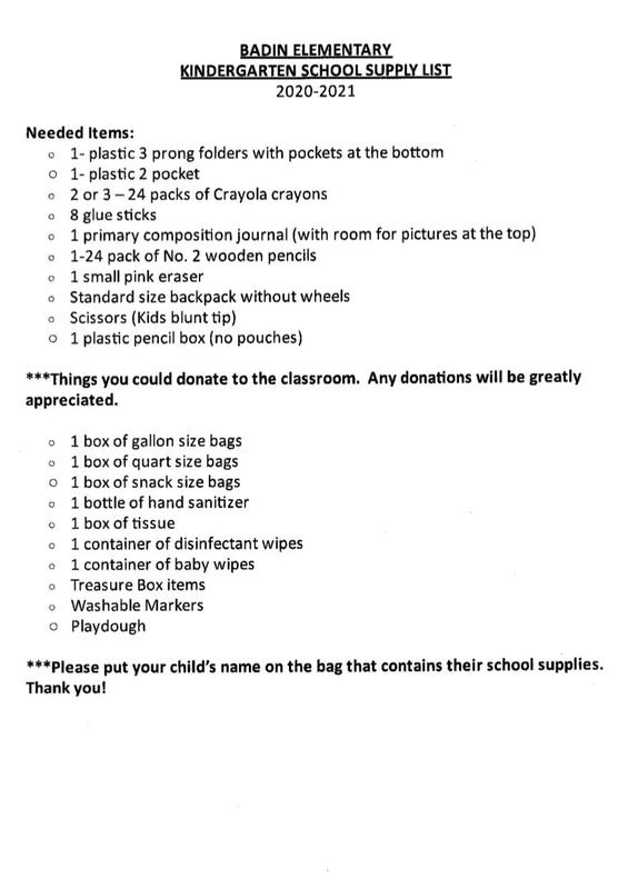 2020-2021 School Supply Lists for all grade levels Featured Photo
