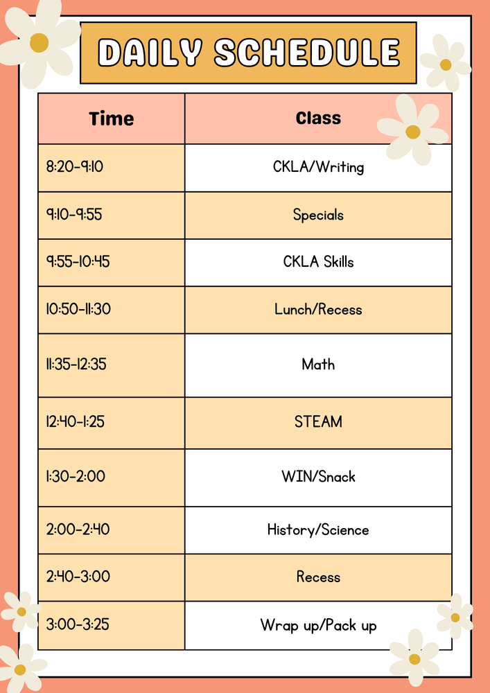 schedule